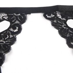 SUBBLIME - SET THREE PIECES SET BRA GARTER BELT THONG S-M