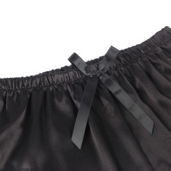 SUBBLIME - 953935 CASUAL SILK NIGHTGOWN LACE PANTS BLACK S-M