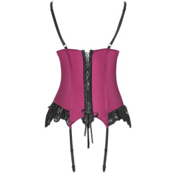 LIVCO CORSETTI FASHION - AGRAFENA CF 90436 CORSET THONG BURGUNDY S-M