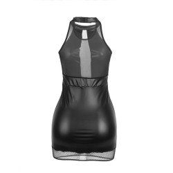 SUBBLIME - 955472 HALTER NECK DRESS WITH TRANSPARENCIES BLACK S-M