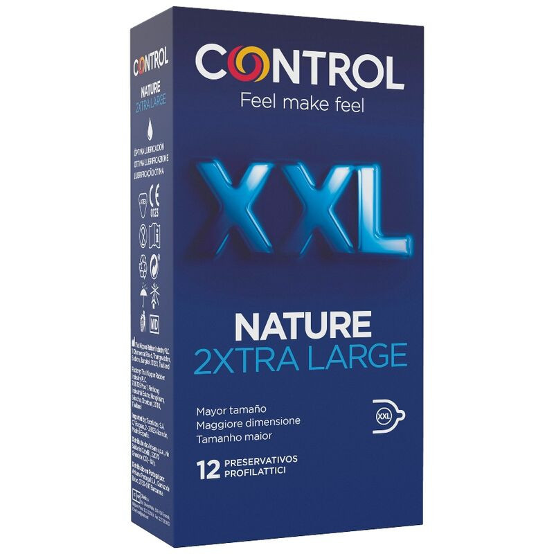 CONTROL - NATURE 2XTRA LARGE PRESERVATIVOS XXL 12 UNIDADES