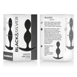BLACKandSILVER - ORSON PLUG SILICONE 2 ANAL WAVES 9 CM