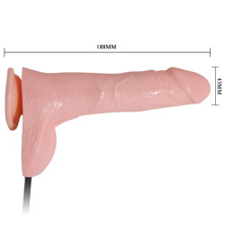 BAILE - INFLATABLE DILDO HINCHABLE REALÍSTICO CON VENTOSA 15 CM