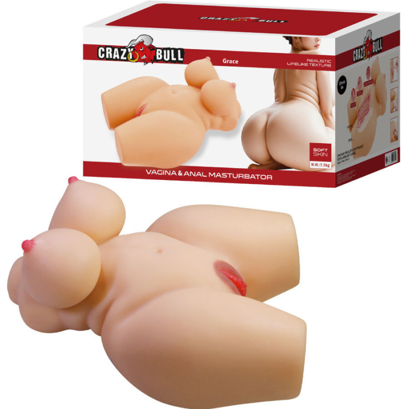 CRAZY BULL - GRACE REALISTIC FEMALE TORSO VAGINA AND ANAL 7.5 KG