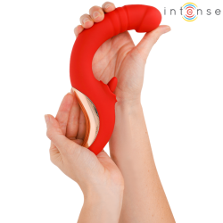INTENSE - PAULINA VIBRADOR and ESTIMULADOR EN FORMA DE U ROJO