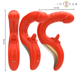 INTENSE - PAULINA VIBRADOR and ESTIMULADOR EN FORMA DE U ROJO