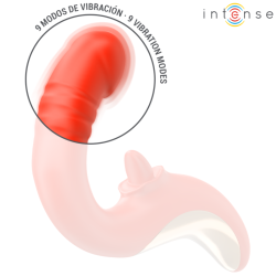 INTENSE - PAULINA VIBRADOR and ESTIMULADOR EN FORMA DE U ROJO