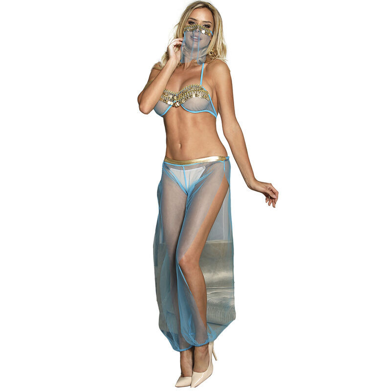 SUBBLIME - SET DE LENCERIA INDIA STYLE AZUL S-M