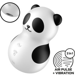 SATISFYER - POCKET PANDA ESTIMULADOR and VIBRADOR BLANCO Y NEGRO