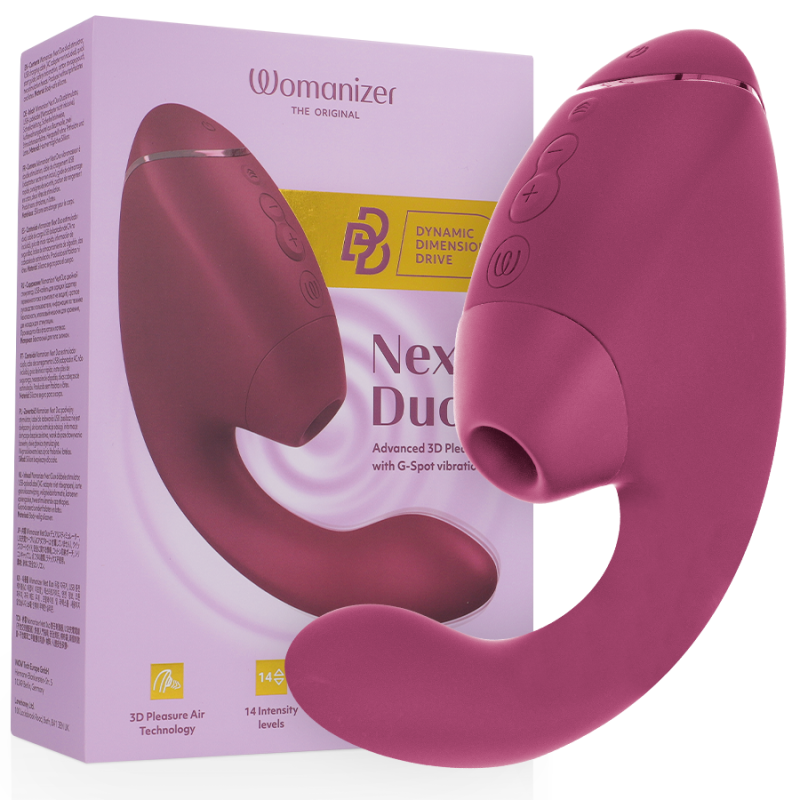 WOMANIZER - DUO NEXT ESTIMULADOR VIBRADOR DUAL CLÍTORIS and PUNTO·G ROSA
