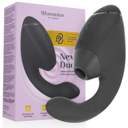 WOMANIZER - DUO NEXT DUAL CLITORAL and G-SPOT STIMULATOR BLACK