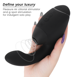 WOMANIZER - DUO NEXT DUAL CLITORAL and G-SPOT STIMULATOR BLACK