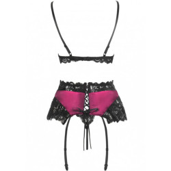 LIVCO CORSETTI FASHION - NAHIR LC 20214 BRA PANTY GARTER BELT S-M