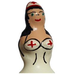 CONDOMERIE - HANDPAINTED NOVELTY CONDOMS NURSE BLACK