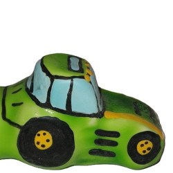 CONDOMERIE - HANDPAINTED NOVELTY CONDOMS TRACTOR GREEN XL