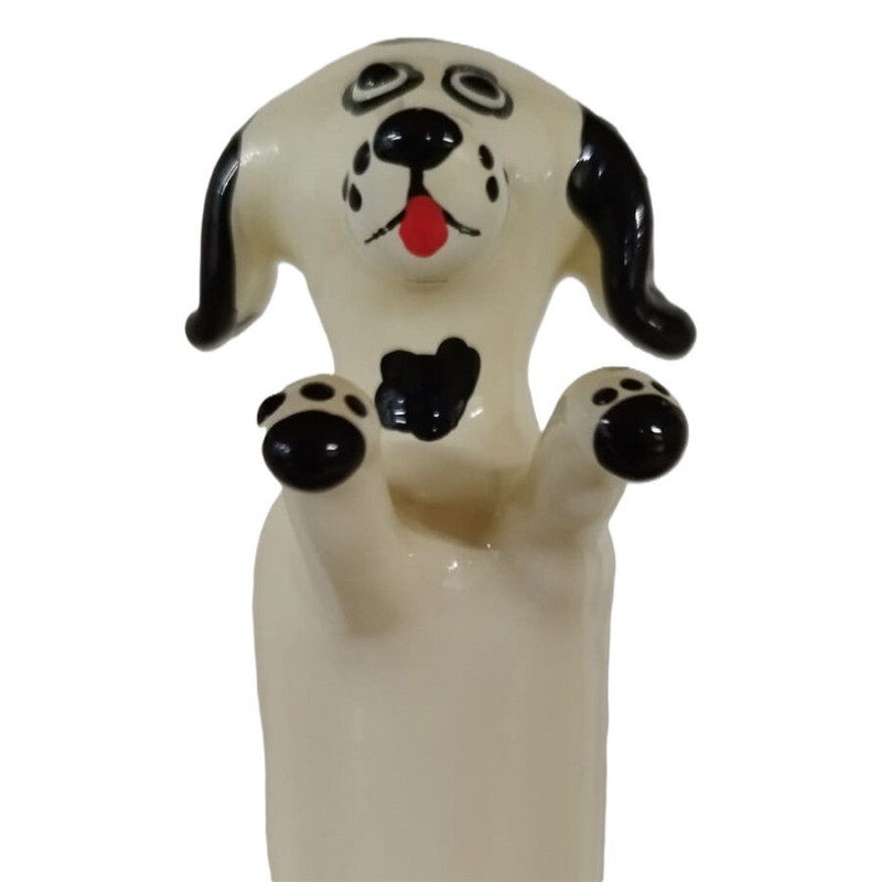 CONDOMERIE - PRESERVATIVO DECORATIVO PINTADO A MANO PERRO BLANCO FELIZ XL