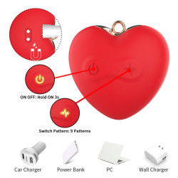 ARMONY - MAGNETIC NIPPLE CLAMPS WITH VIBRATION BUTTERFLY SHAPE RED