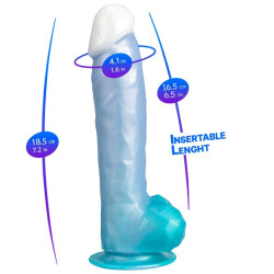 SILEXD - ANGEL DILDO FANTASY LIQUID SILICONE THERMOREACTIVE CELESTIAL BLUE 20.3 CM