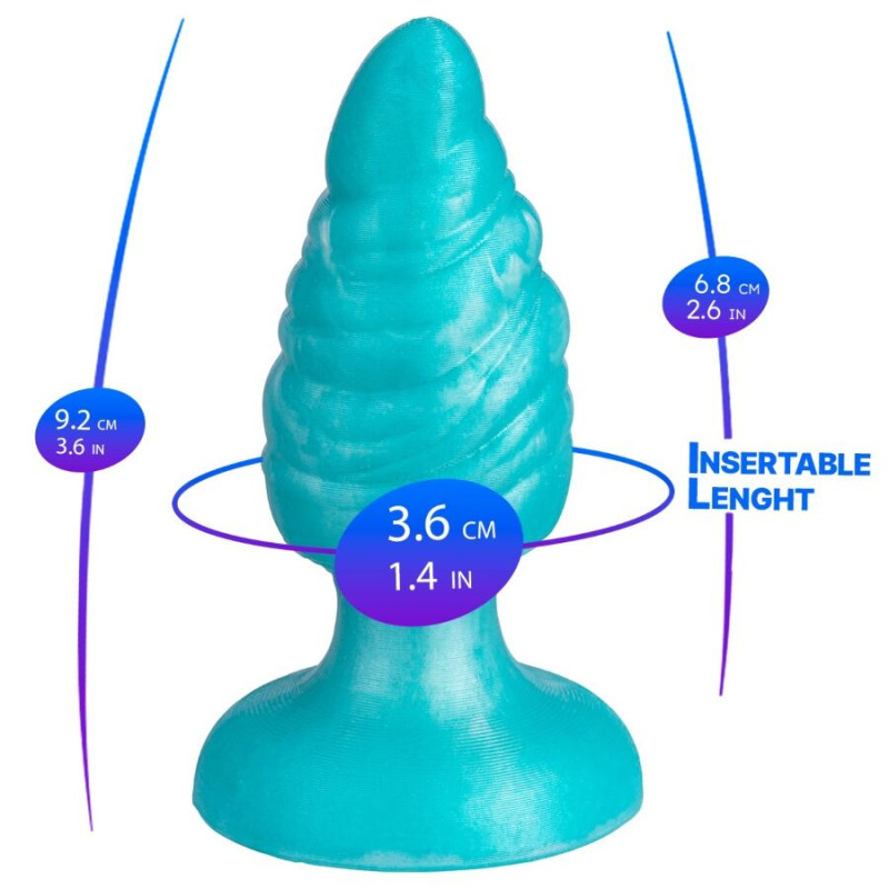 SILEXD - MELTY ANAL PLUG FANTASY LIQUID SILICONE THERMOREACTIVE CELESTIAL BLUE 9.2 CM