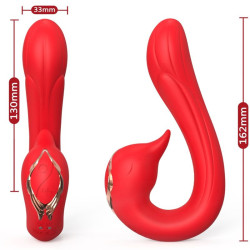 ARMONY - DELFIN VIBRATOR MULTIPOSITION and HEAT EFFECT RED