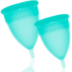 STERCUP - FDA SILICONE MENSTRUAL CUP PACK SIZE S L AQUAMARINE
