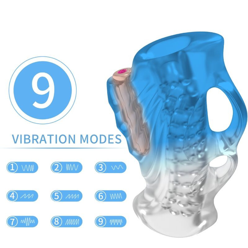 ARMONY - MASTURBATOR DEDAL and VIBRADOR AZUL DEGRADADO
