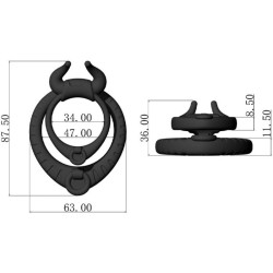 ARMONY - BULLS PASION ANILLO NEGRO