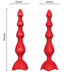 ARMONY - PINK VIBRATOR PAGODA and ANAL PLUG RED