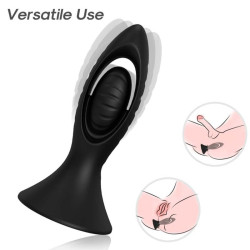 ARMONY - VIBRADOR and PLUG ANAL SILICONA NEGRO