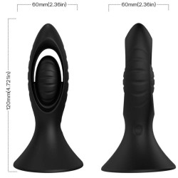 ARMONY - VIBRADOR and PLUG ANAL SILICONA NEGRO