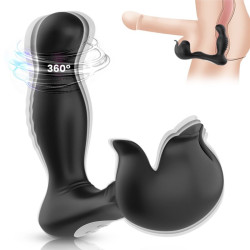 ARMONY - SURROUND VIBRADOR ANAL and ESTIMULADOR TESTÍCULOS CONTROL REMOTO NEGRO