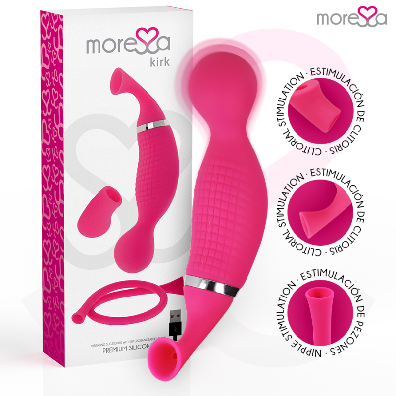 MORESSA - KIRK DUO SUCTION MULTI-PERFORMANCE MASSAGER PREMIUM SILICONE RECHARGEABLE