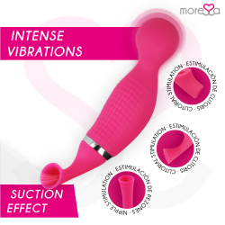 MORESSA - KIRK DUO SUCTION MULTI-PERFORMANCE MASSAGER PREMIUM SILICONE RECHARGEABLE
