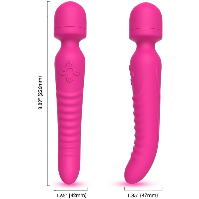 ARMONY - MISSION MASAJEADOR and VIBRADOR EFECTO CALOR FUCSIA