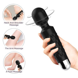 ARMONY - POSTMAN MASAJEADOR and VIBRADOR CABEZA FLEXIBLE NEGRO