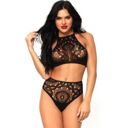 LEG AVENUE - SET 2 PIEZAS TOP Y PANTIES S-M