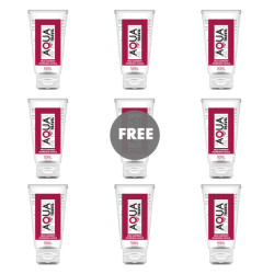 AQUA TRAVEL - WILD RASPBERRY FLAVOUR WATERBASED LUBRICANT - 50 ML 81 FREE