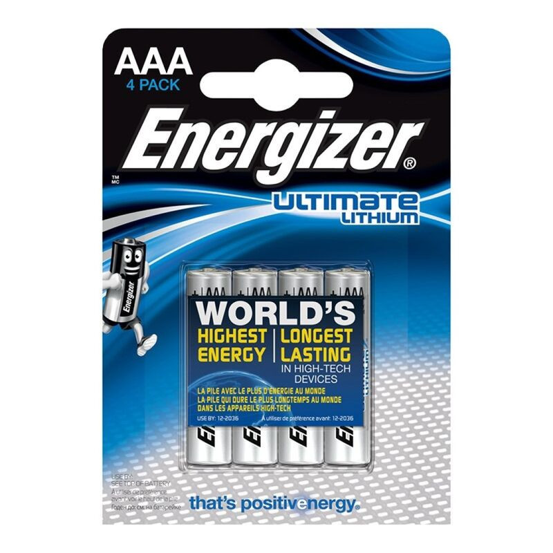 ENERGIZER - ULTIMATE LITHIUM PILA LITIO AAA L92 LR03 1,5V BLISTER4