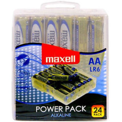 MAXELL - ALKALINE BATTERY AA LR6 PACK 24 BATTERIES