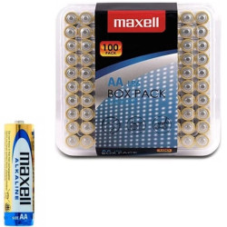 MAXELL - ALKALINE BATTERY AA LR6 PACK100 BATTERIES