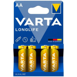 VARTA - LONGLIFE ALKALINE BATTERY AA LR6 BLISTER4