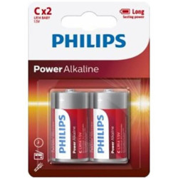 PHILIPS - POWER ALKALINE BATTERY C LR14 BLISTER2