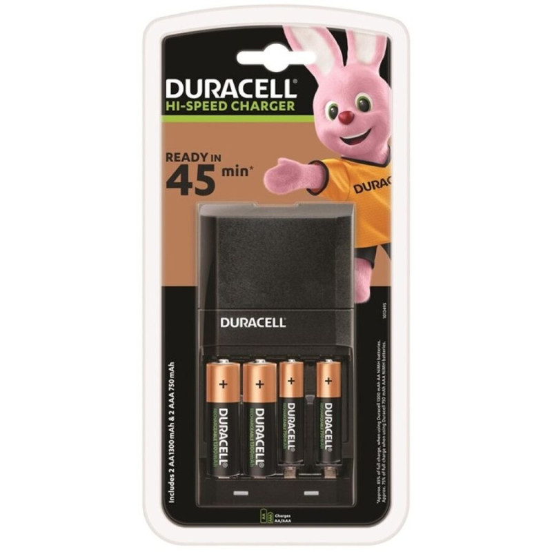 DURACELL - CHARGUER 45MIN. 2xAA 1700mAh 2xAAA 750mAh