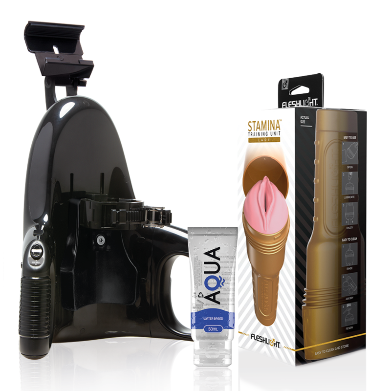 FLESHLIGHT - PINK LADY STAMINA TRAINING UNIT UNIVERSAL LAUNCH AQUA QUALITY LUBRICANT 50 ML