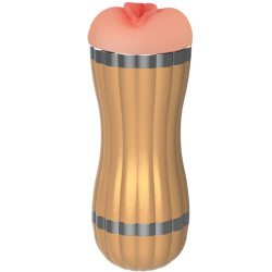 ARMONY - BEVIS MASTURBADOR DOBLE VAGINA and BOCA SIN VIBRACIÓN DORADO