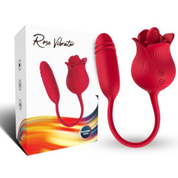 ARMONY - ROSELIP ESTIMULADOR CLITORIS CON LENGUA 10 MODOS and VIBRADOR ROJO