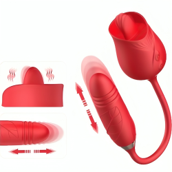 ARMONY - DELIGHT FLOWER VIBRADOR and THRUSTING CON LENGUA ROJO