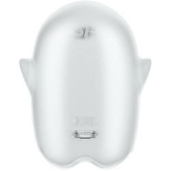 SATISFYER - GLOWING GHOST AIR PULSE and VIBRATOR WHITE