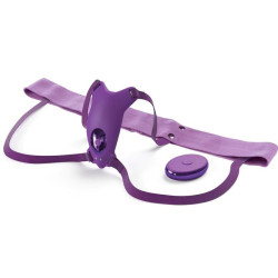 FANTASY FOR HER - BUTTERFLY HARNESS, VIBRATING RECHARGEABLE and REMOTE CONTROL PURPLE
