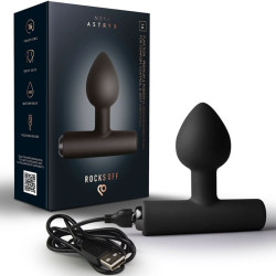 ROCKS-OFF - NOVA ASTRYX RECHARGEABLE PREMIUM and POWERFUL ANAL PLUG 16 FUNCTION BLACK